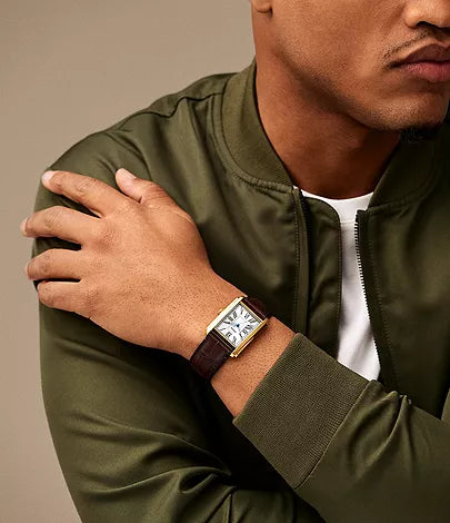 Fossil - Carraway Three-Hand Brown Croco Leather Watch