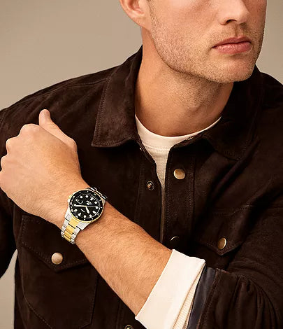 Fossil - Three-Hand Date Two-Tone Stainless Steel Watch