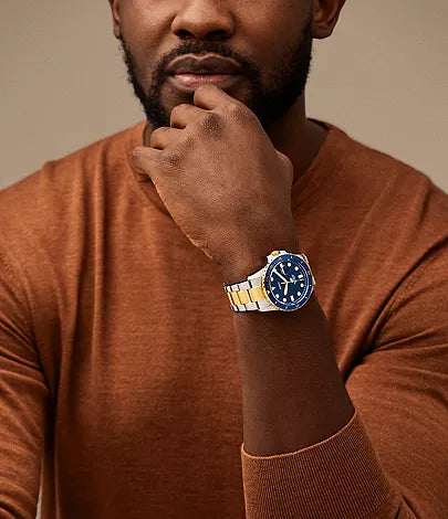 Fossil - Three-Hand Date Two-Tone Stainless Steel Watch