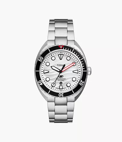 Fossil - Breaker Three-Hand Date Stainless Steel Watch