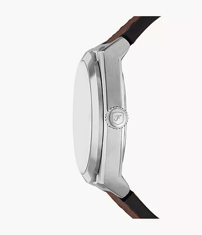 Fossil - Everett Three-Hand Date Brown Leather Watch