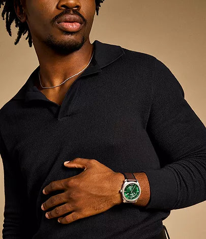 Fossil - Machine Three-Hand Date Brown Leather Watch