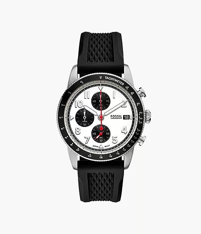 Fossil - Sport Tourer Chronograph Black Silicone Watch