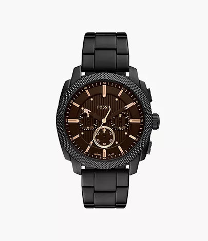 Fossil - Machine Chronograph Black Stainless Steel Watch