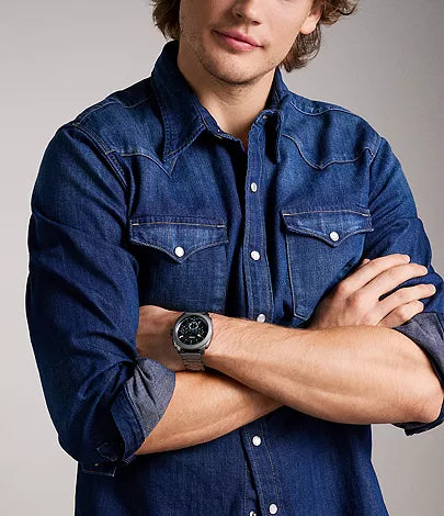 Fossil - Machine Chronograph Smoke Stainless Steel Watch