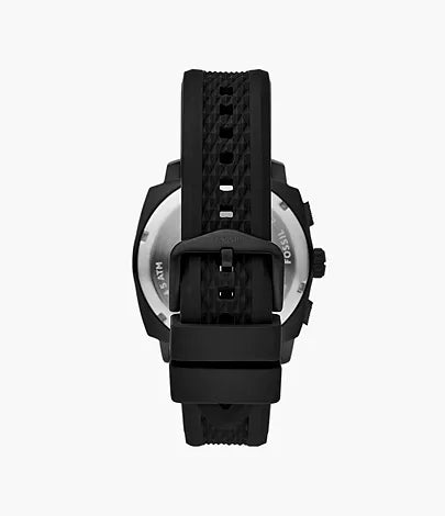 Fossil - Machine Chronograph Black Silicone Watch