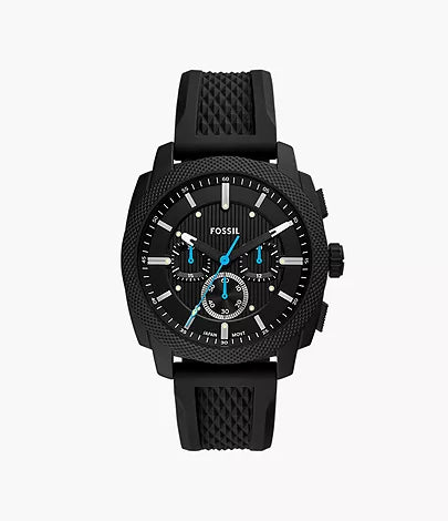 Fossil - Machine Chronograph Black Silicone Watch