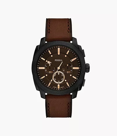 Fossil - Machine Chronograph Brown Leather Watch