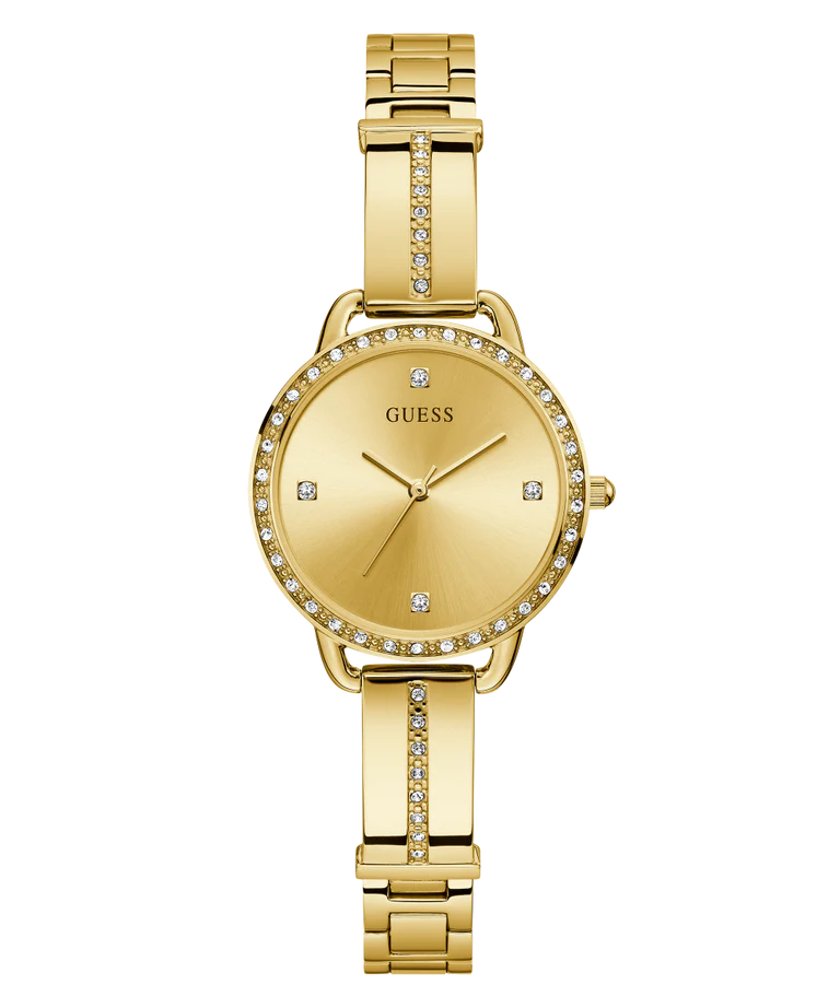 Guess - Ladies Gold Tone Analog Watch - Gold
