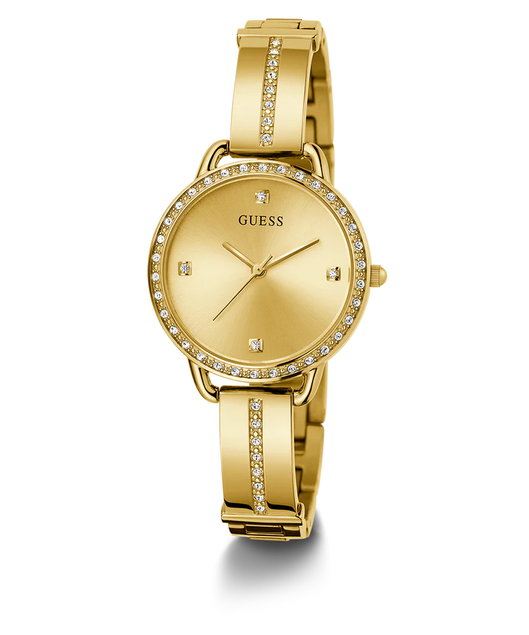 Guess - Ladies Gold Tone Analog Watch - Gold