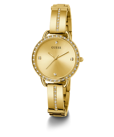 Guess - Ladies Gold Tone Analog Watch - Gold