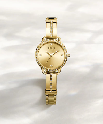 Guess - Ladies Gold Tone Analog Watch - Gold