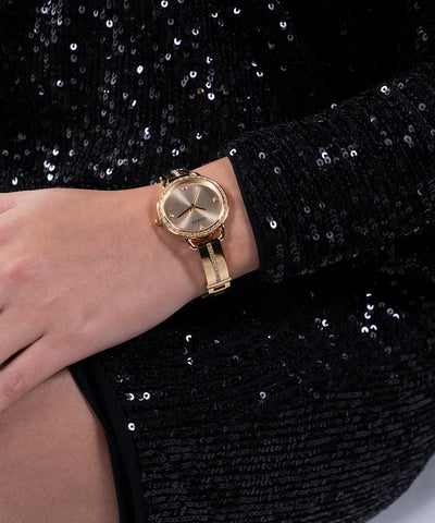 Guess - Ladies Gold Tone Analog Watch - Gold