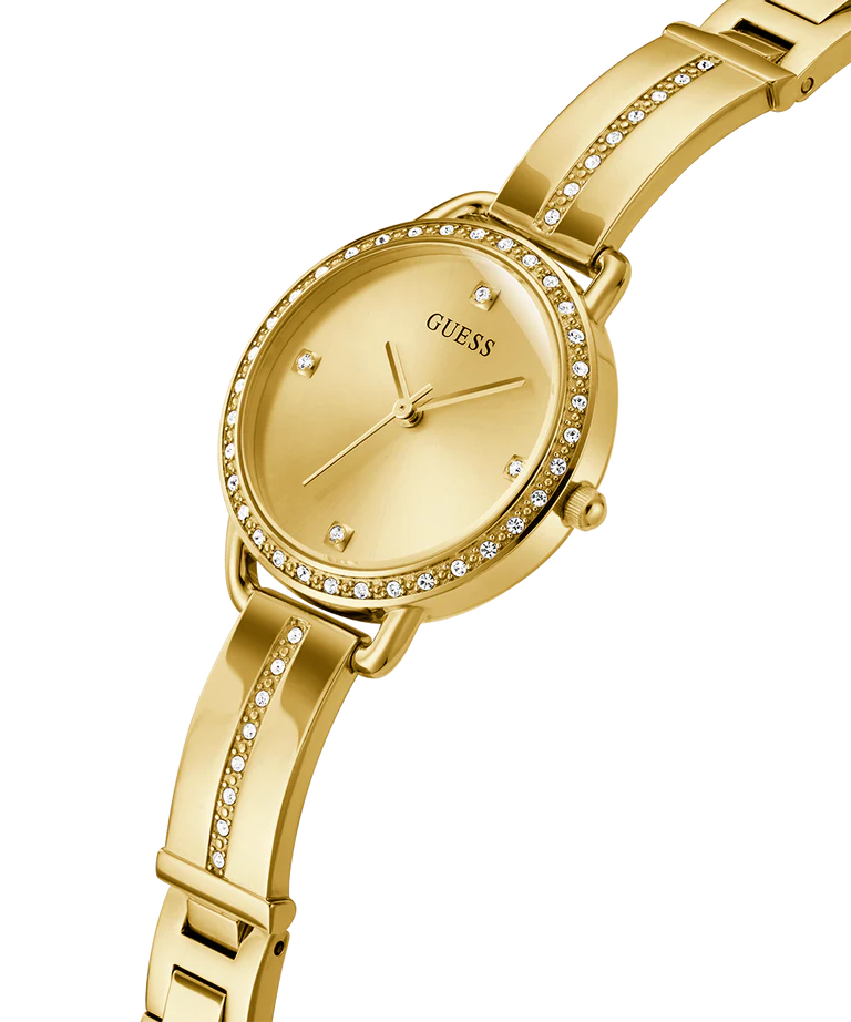 Guess - Ladies Gold Tone Analog Watch - Gold
