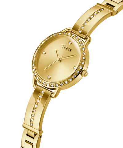 Guess - Ladies Gold Tone Analog Watch - Gold