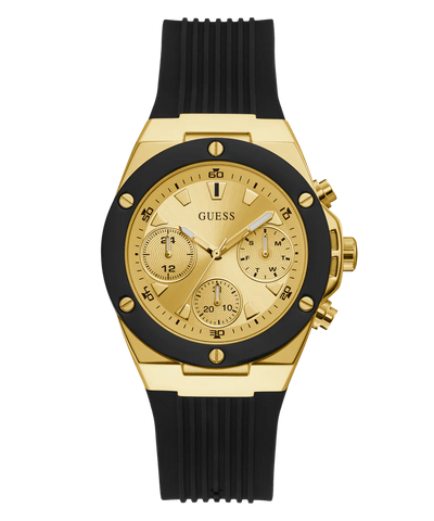 Guess - Ladies Black Gold Tone Multi-function Watch - Black
