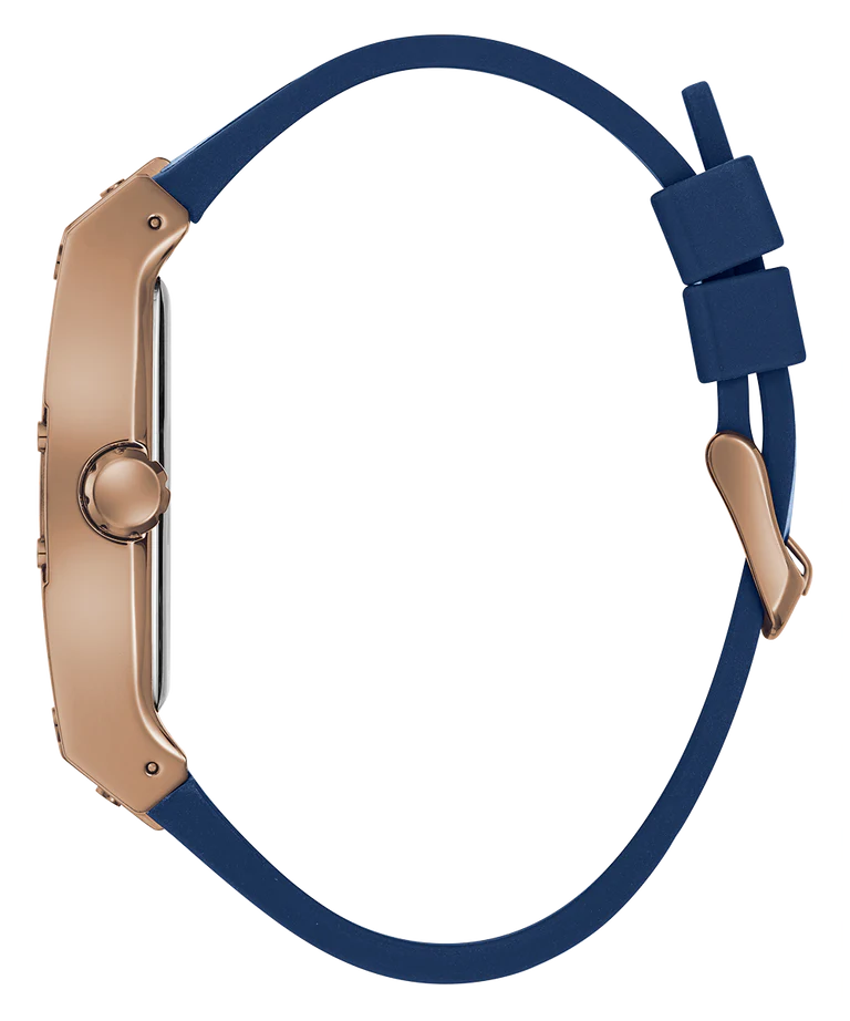 Guess - Mens Blue Gold Tone Multi-function Watch - Gold & Blue