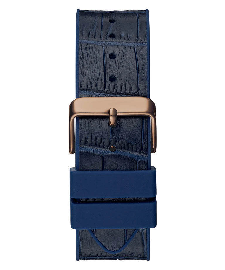 Guess - Mens Blue Gold Tone Multi-function Watch - Gold & Blue