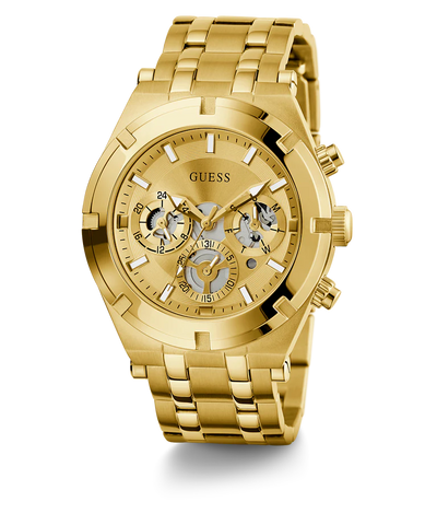 Guess - Mens Gold Tone Multi-function Watch - Gold