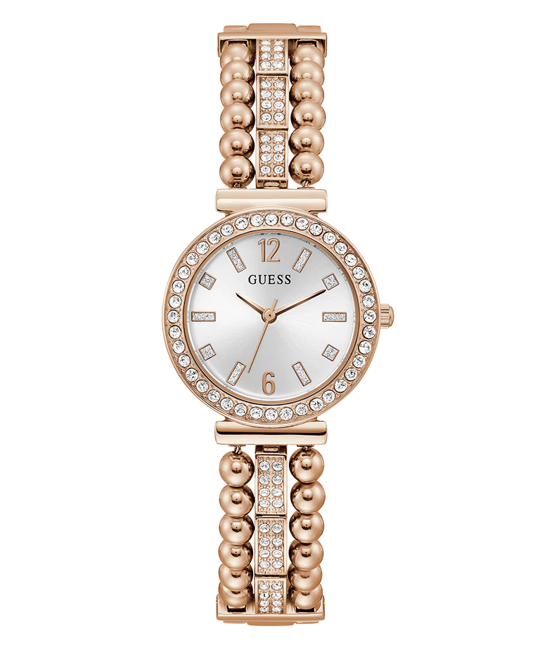 Guess - Ladies Rose Gold Tone Analog Watch - Gold