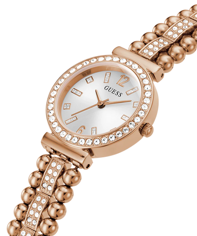 Guess - Ladies Rose Gold Tone Analog Watch - Gold