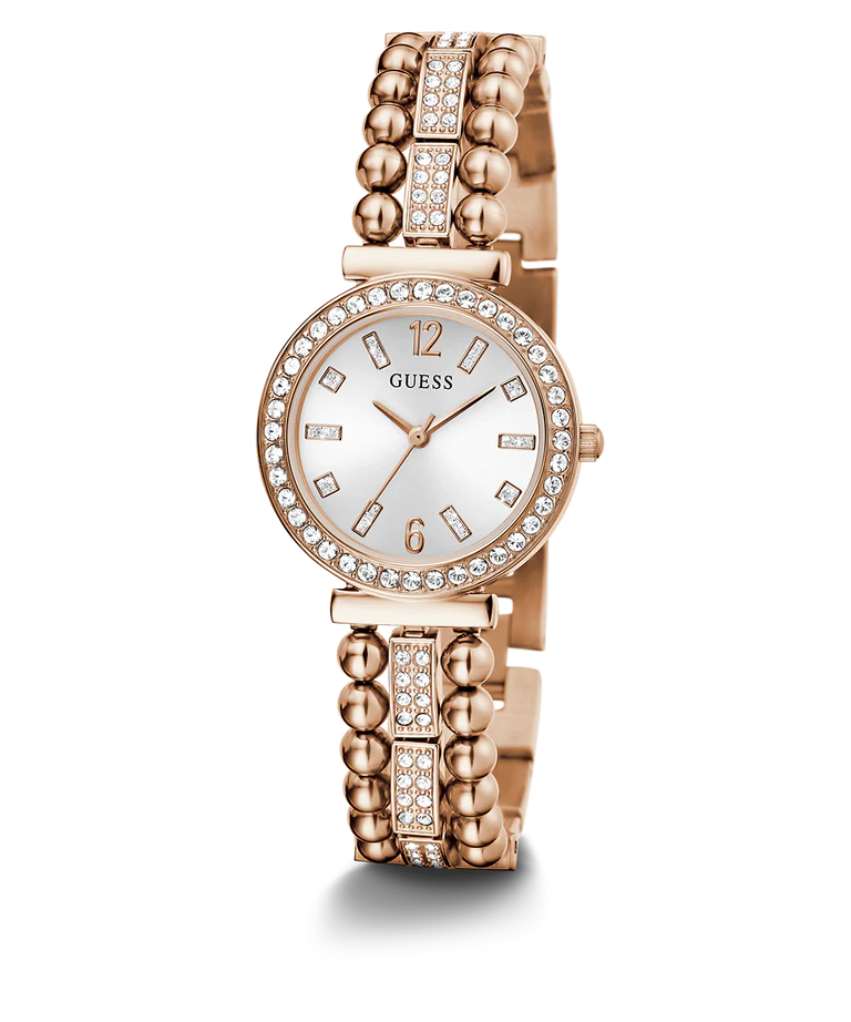 Guess - Ladies Rose Gold Tone Analog Watch - Gold