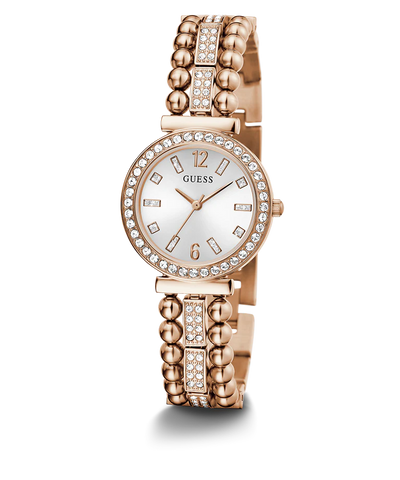 Guess - Ladies Rose Gold Tone Analog Watch - Gold