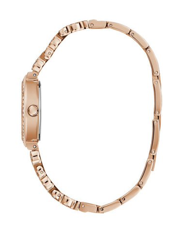 Guess Womens Watch – GW0476L3 - Crystals Rose Gold Dial Rose Gold Crystals Stainless Steel Bracelet Watch