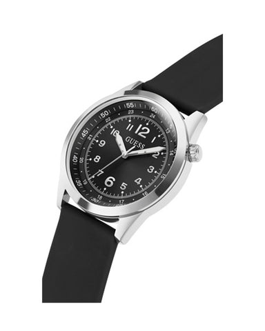 Guess Mens Watch – GW0494G1 - Black Dial Black Silicone Band Watch