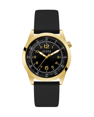 Guess Mens Watch – GW0494G2 - Black Dial Black Silicone Band Watch