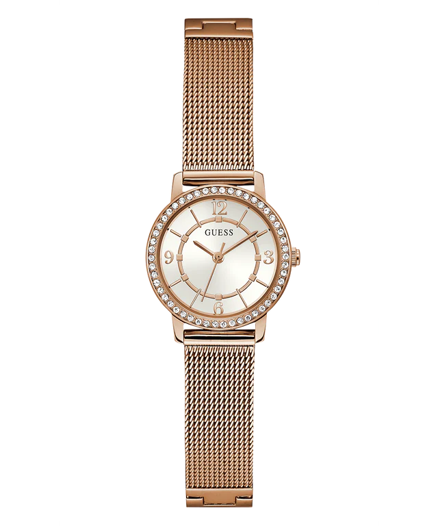 GUESS Ladies Rose Gold Tone Analog Watch