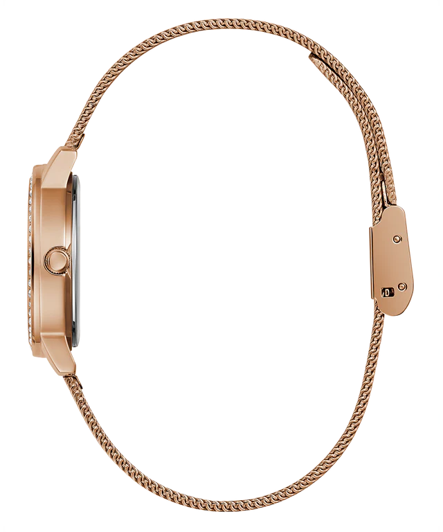 GUESS Ladies Rose Gold Tone Analog Watch