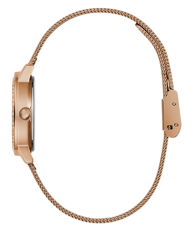 GUESS Ladies Rose Gold Tone Analog Watch