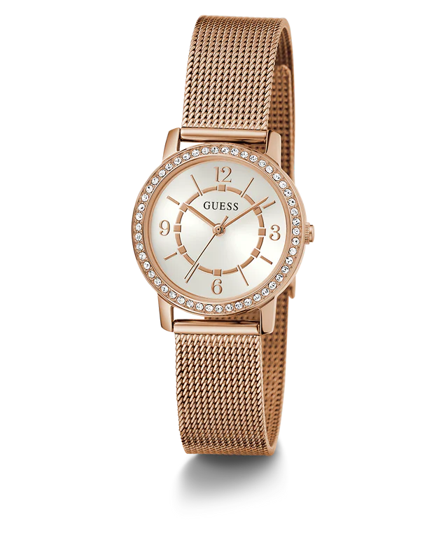 GUESS Ladies Rose Gold Tone Analog Watch