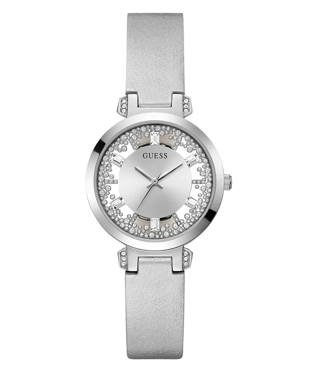GUESS Ladies Silver Tone Analog Watch