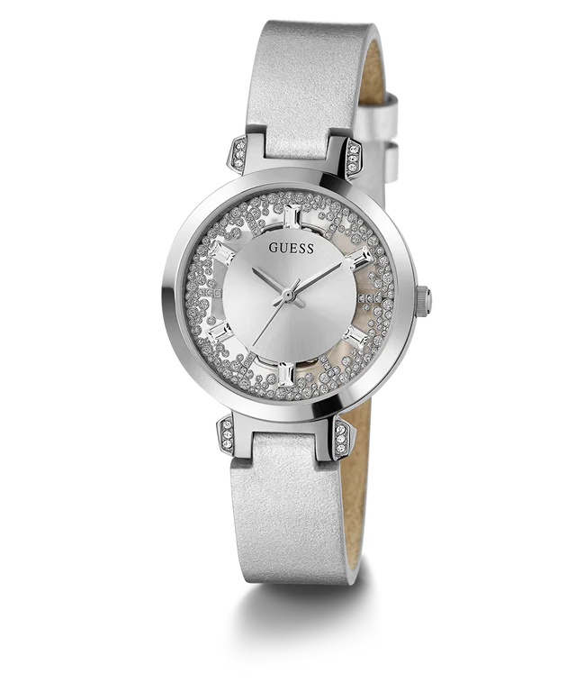 GUESS Ladies Silver Tone Analog Watch