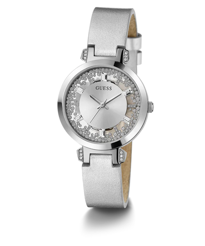 GUESS Ladies Silver Tone Analog Watch