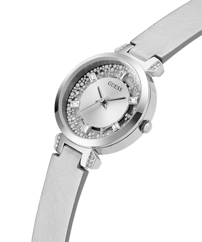 GUESS Ladies Silver Tone Analog Watch