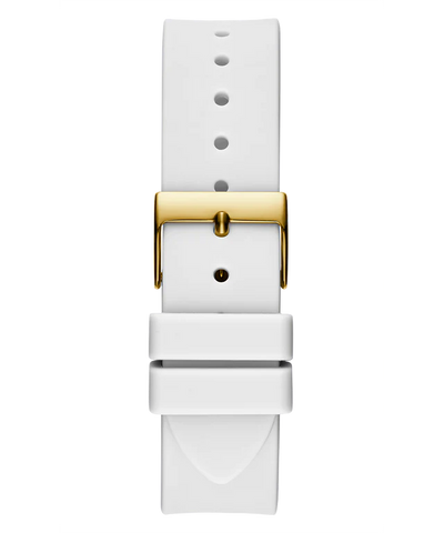 GUESS Ladies White Gold Tone Multi-function Watch