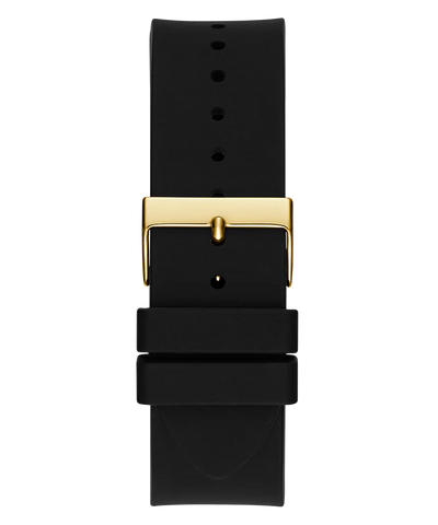 GUESS Mens Black Gold Tone Multi-function Watch