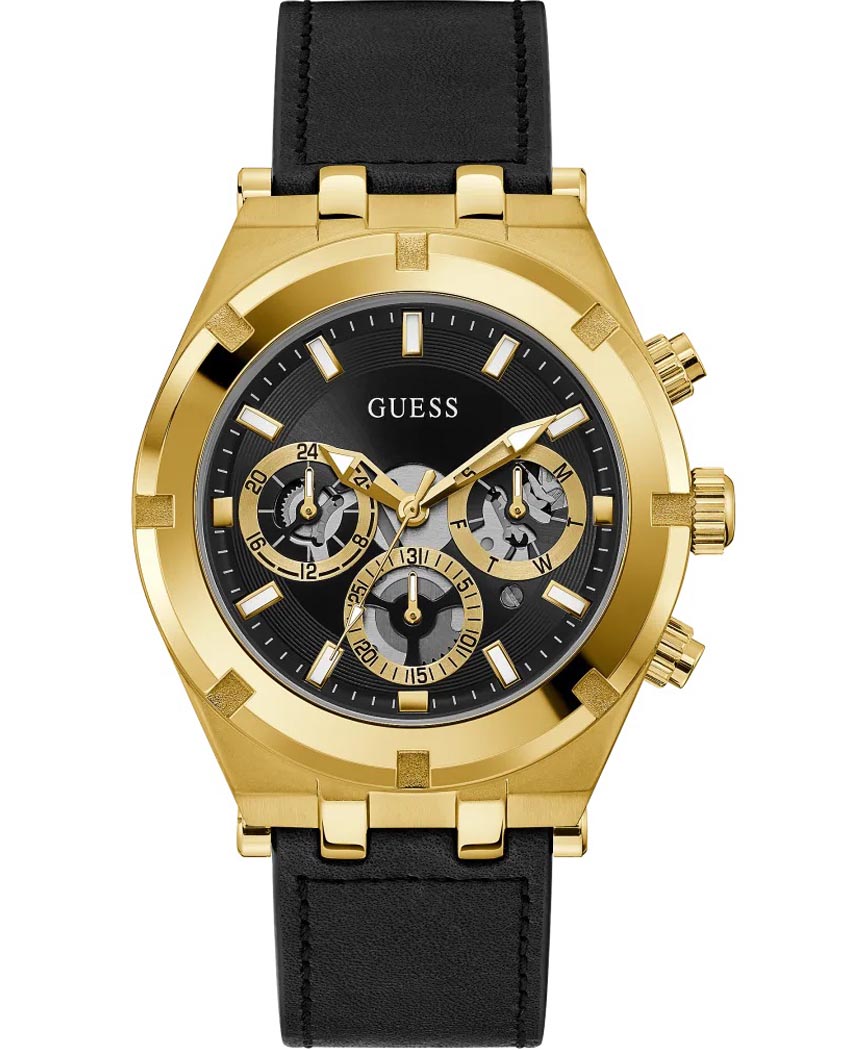 Guess - Men's Gold Watch, Black Dial | GW0262G2