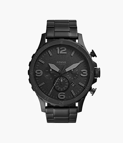 Fossil - Nate Chronograph Black Stainless Steel Watch