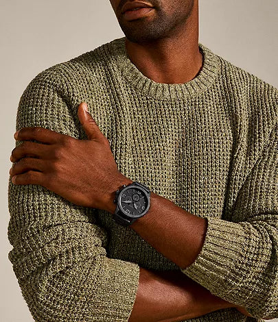 Fossil - Nate Chronograph Black Stainless Steel Watch