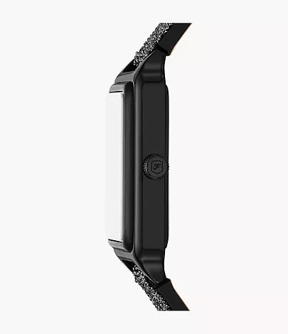 Fossil - The Wizard of Oz x Fossil Limited Edition Three-Hand Black Crystal Fabric Watch