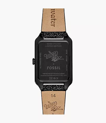 Fossil - The Wizard of Oz x Fossil Limited Edition Three-Hand Black Crystal Fabric Watch
