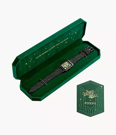 Fossil - The Wizard of Oz x Fossil Limited Edition Three-Hand Black Crystal Fabric Watch
