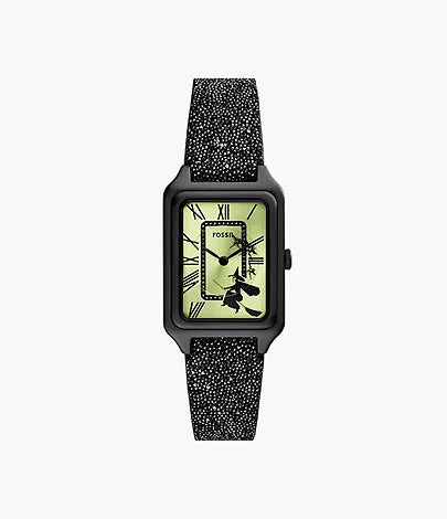 Fossil - The Wizard of Oz x Fossil Limited Edition Three-Hand Black Crystal Fabric Watch