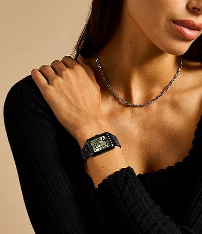 Fossil - The Wizard of Oz x Fossil Limited Edition Three-Hand Black Crystal Fabric Watch