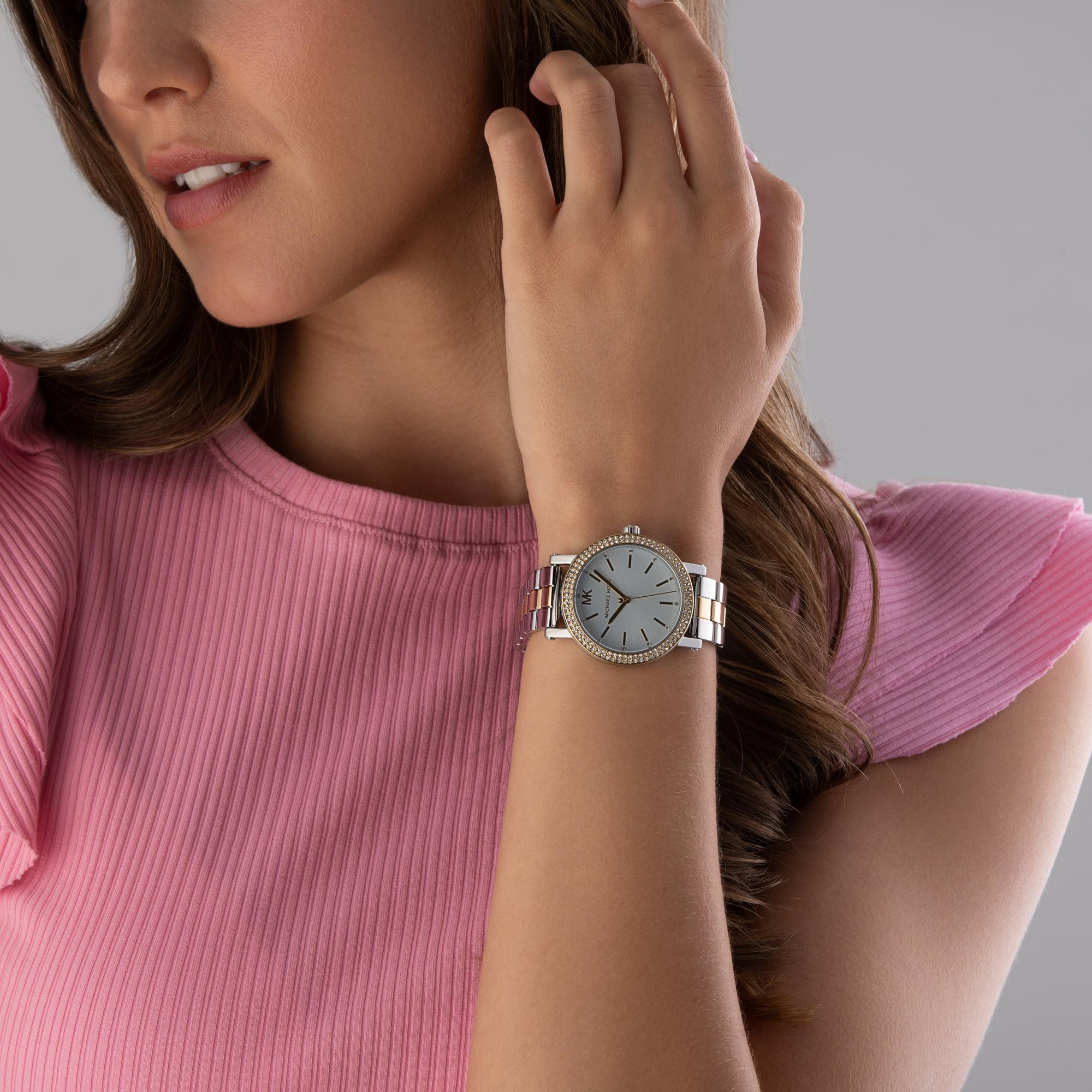 Michael Kors Corey Bi-Metal Crystal Quartz Ladies Watch