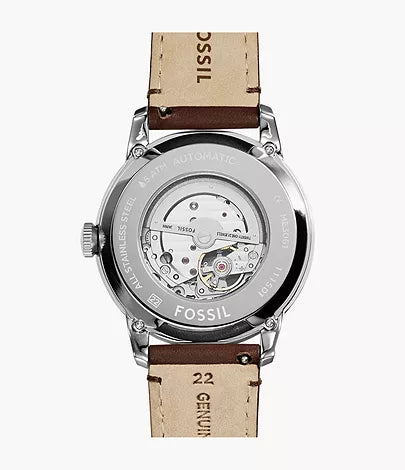 Fossil - Townsman Automatic Leather Watch Brown
